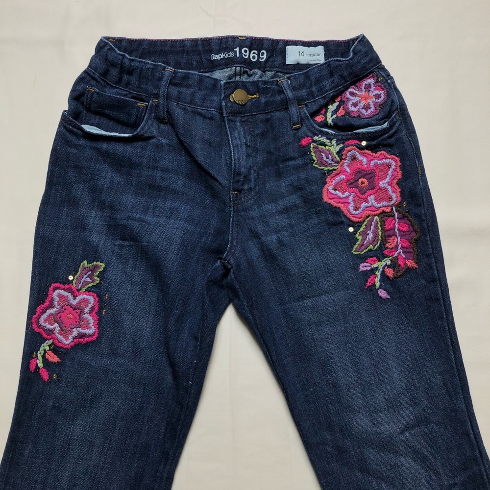 Gap 1969 boho chic bootcut girls jeans